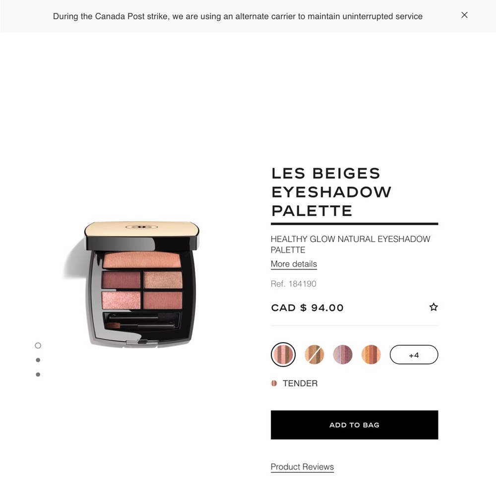 CHANEL Les Beiges Eyeshadow Palette - Tender